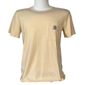 Carhartt Tshirt Mens Large Orange Loose Fit Pocket Crew Neck